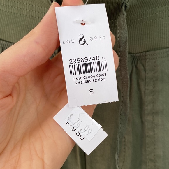 NWT Lou & Grey for Loft Linen Blend Green Casual Pants - Picture 4 of 10